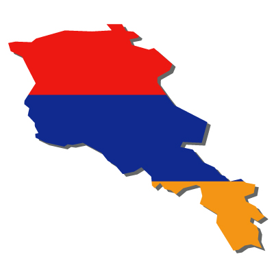 アルメニア共和国無料フリーイラスト｜無地・国旗付